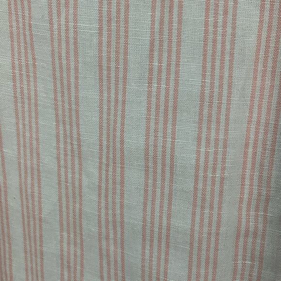 J. Crew Womens Boy Fit Washed Cotton Linen Shirt Pink White Stripe Button Up 4T - Picture 5 of 12